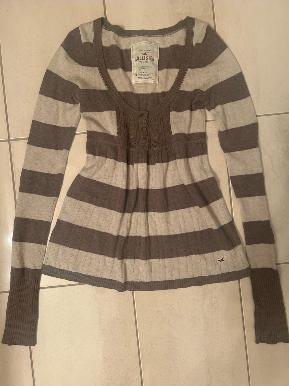 Vintage Hollister baby doll long sleeve top